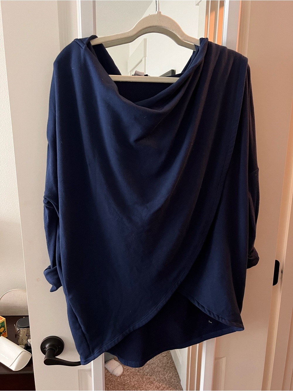 Athleta Navy Draped Tunic Top